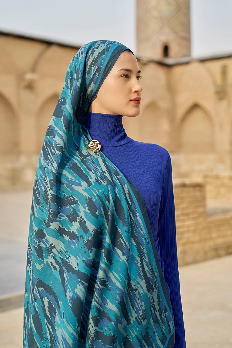 Noble Pamuk Modal Şal - Lacivert