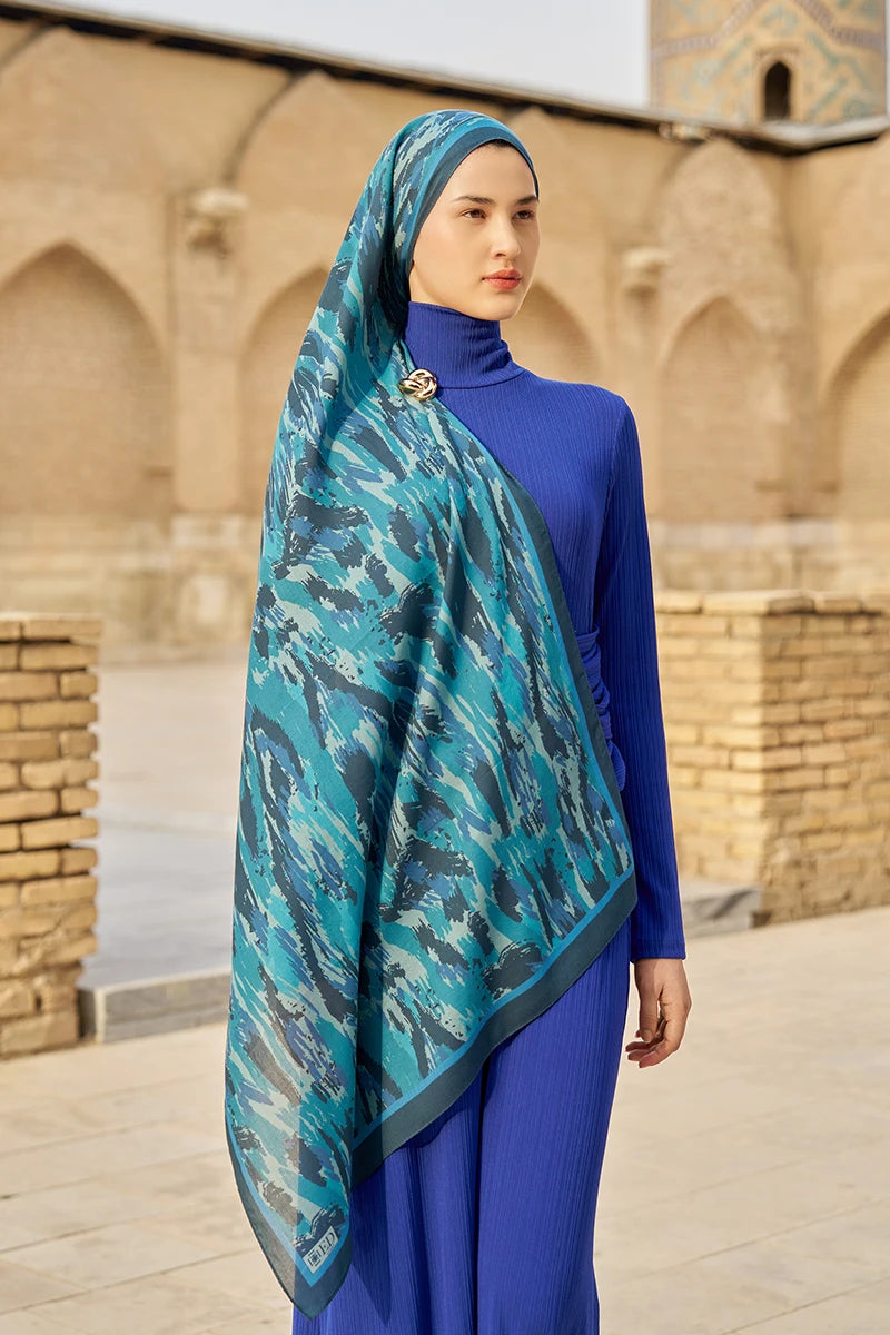 Noble Pamuk Modal Şal - Lacivert