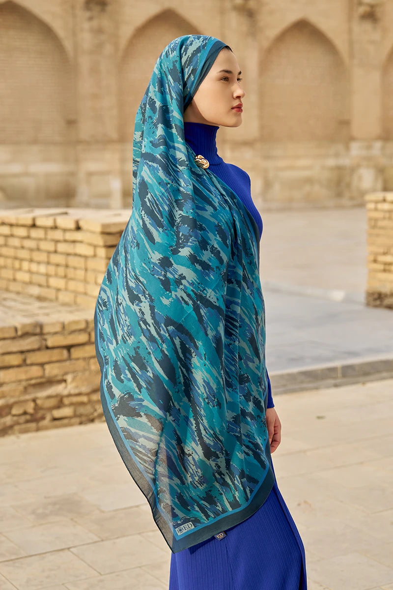 Noble Pamuk Modal Şal - Lacivert