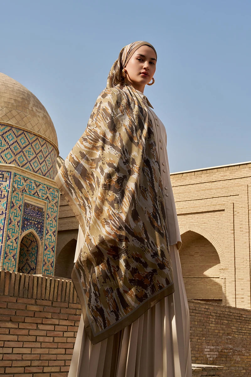 Noble Pamuk Modal Şal - Yeşil