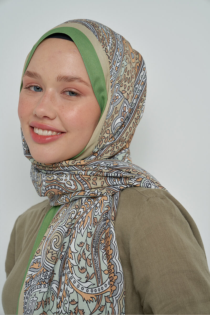 Paisley Koleksiyonu Bahia Şal - Yeşil