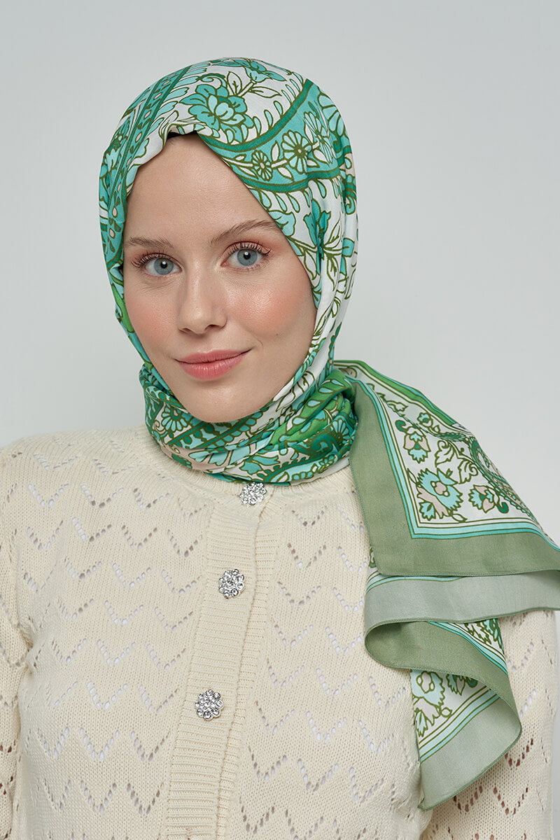 Paisley Koleksiyonu Garden Şal - Yeşil