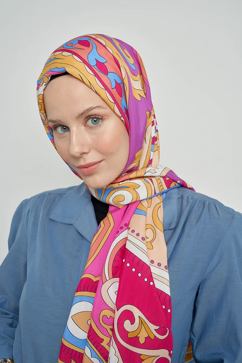 Paisley Collection Carnaval Shawl - Blue