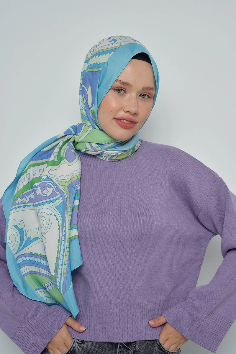 Paisley Collection Carnaval Shawl - Turquoise