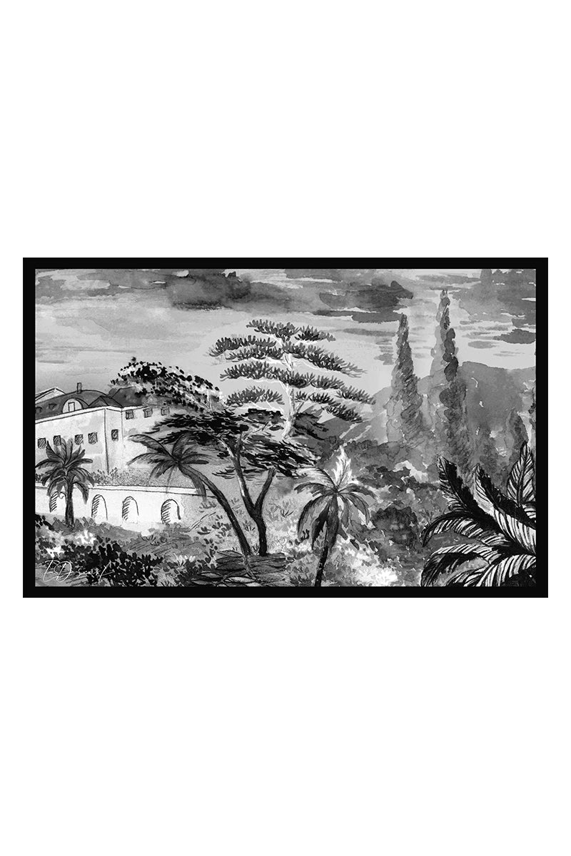 Palmiye Desen Pareo - Siyah