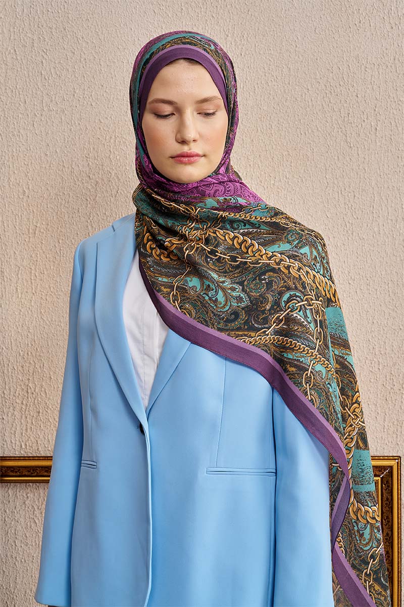 Pamuk İpek Rogue Şal - Mor