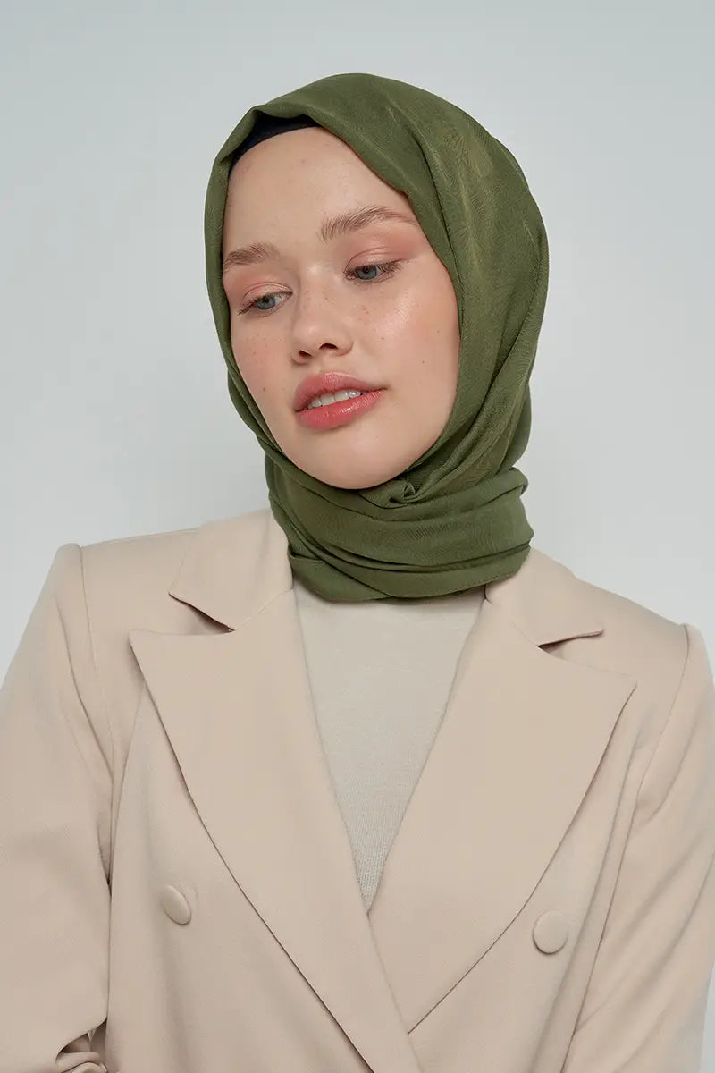 Pamuklu Şal Yaprak Desen - Nefti