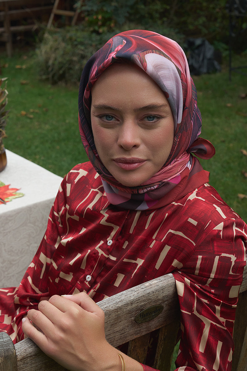 Calla Modal Eşarp - Bordo