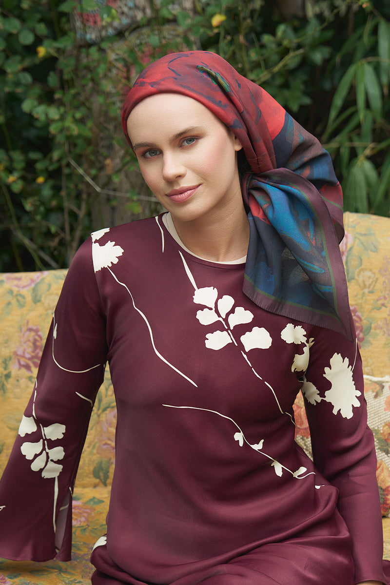 Rosa Modal Eşarp - Bordo