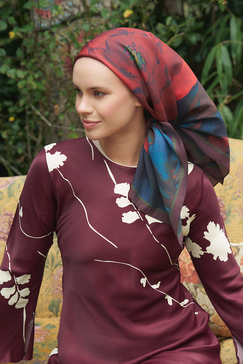 Rosa Modal Eşarp - Bordo