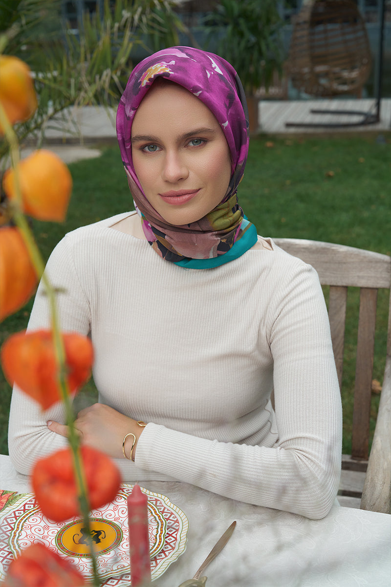 Rosa Modal Scarf - Blue
