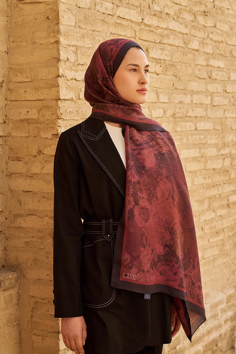 Rustle Floss Viscose Shawl - Plum