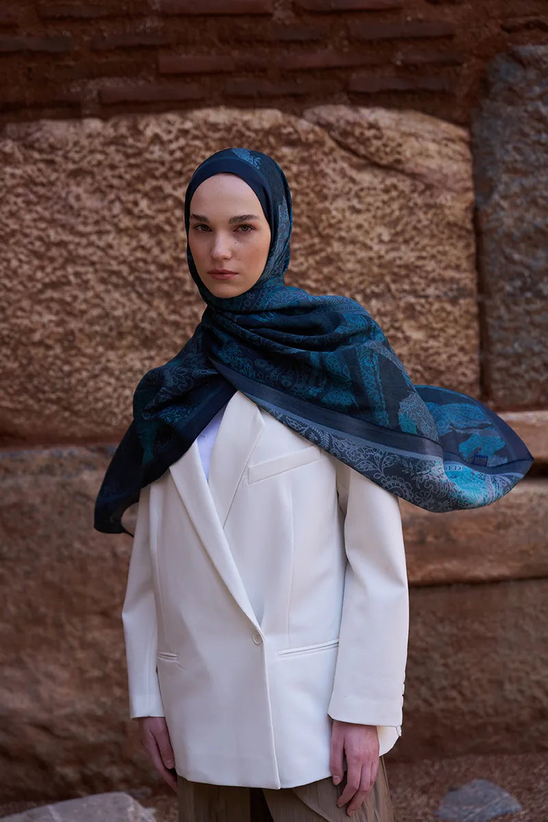 Sunrise Rüya Desen Şal - Lacivert