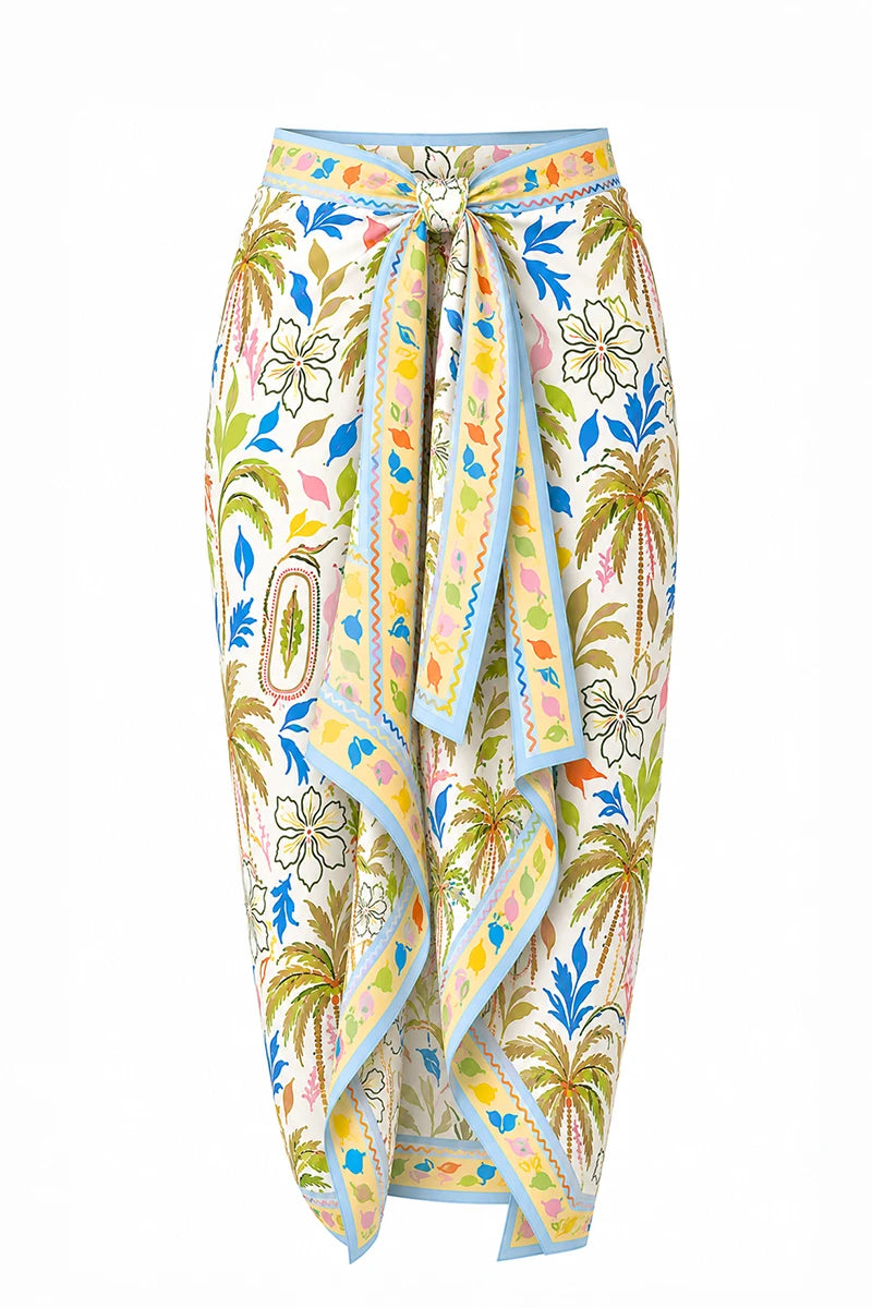 Tropik Desen Pareo - Mavi