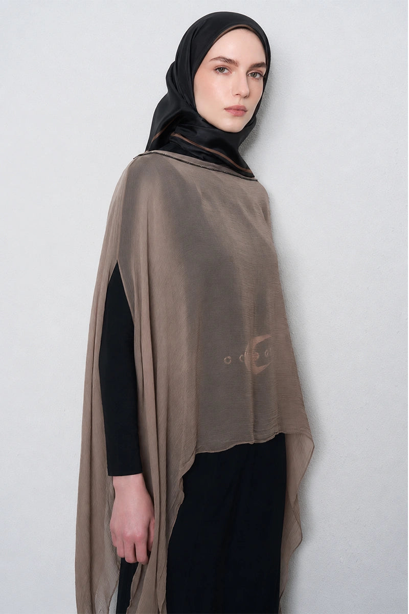 Twill İpek Eşarp - Acı Kahve