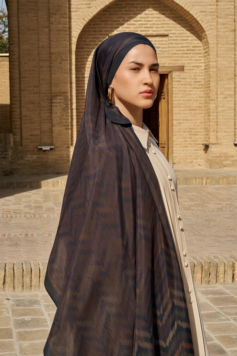 Velisse Floş Viskon Şal - Acı Kahve