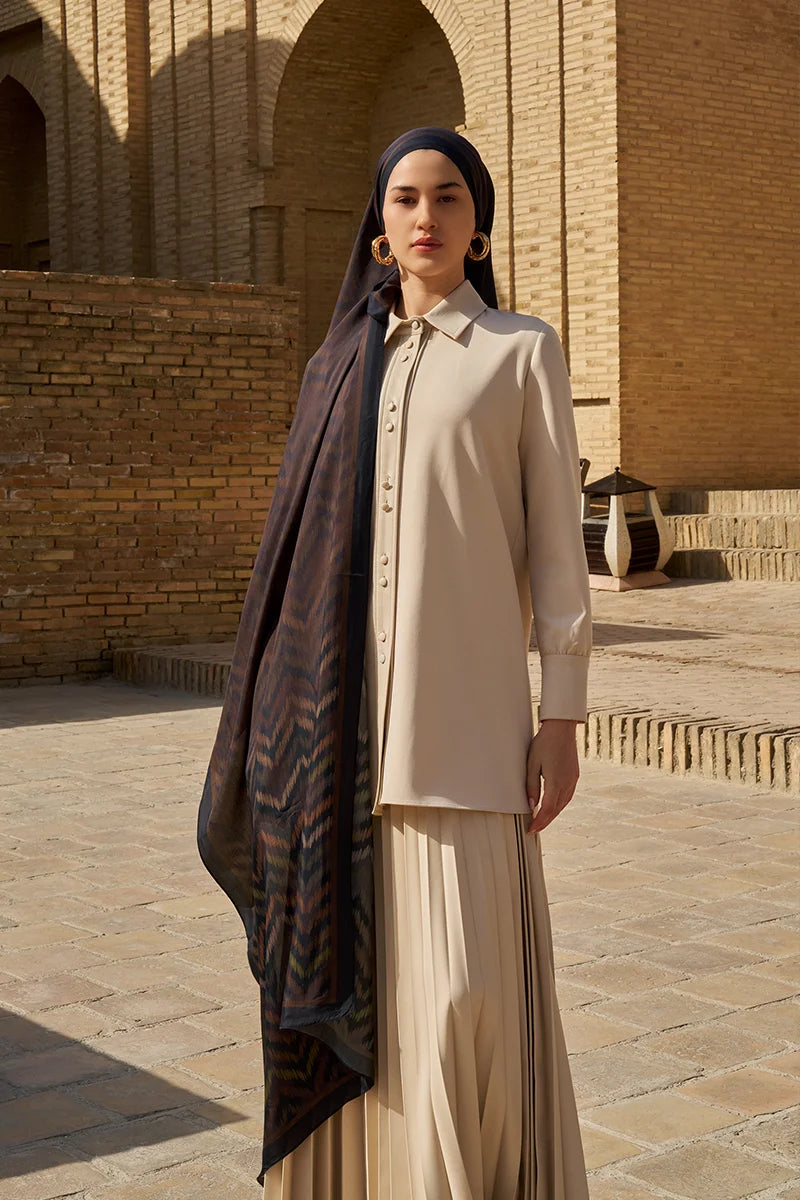 Velisse Floss Viscose Shawl - Dark Brown