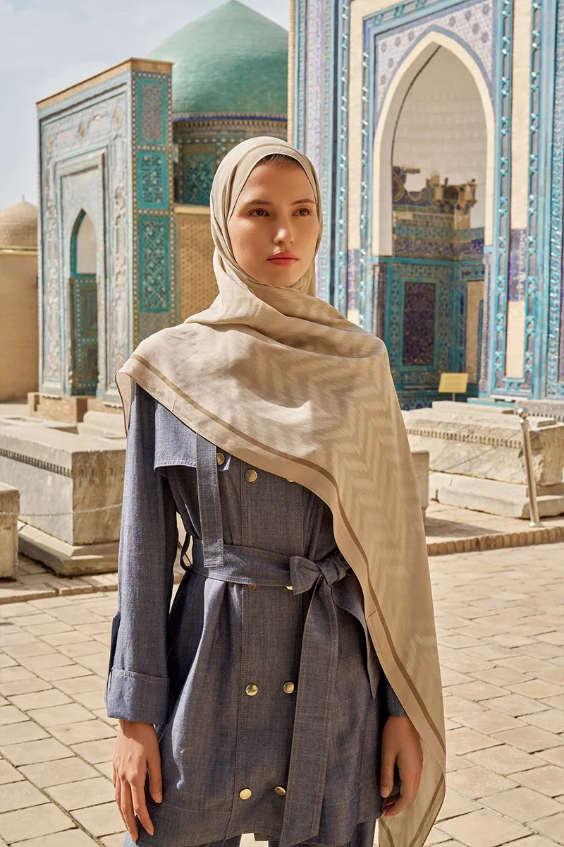 Velisse Floş Viskon Şal - Bej