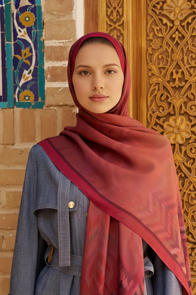 Velisse Floş Viskon Şal - Gül Kurusu