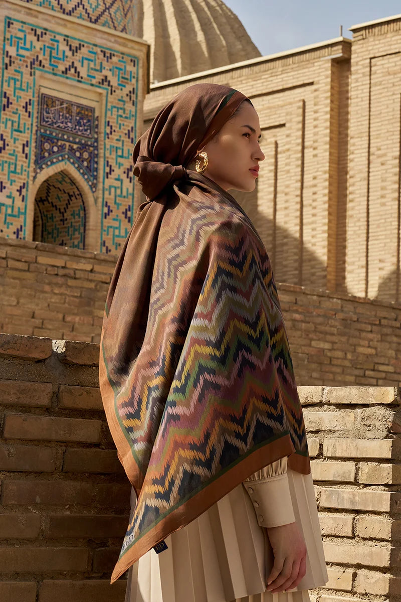 Velisse Floss Viscose Shawl - Brown