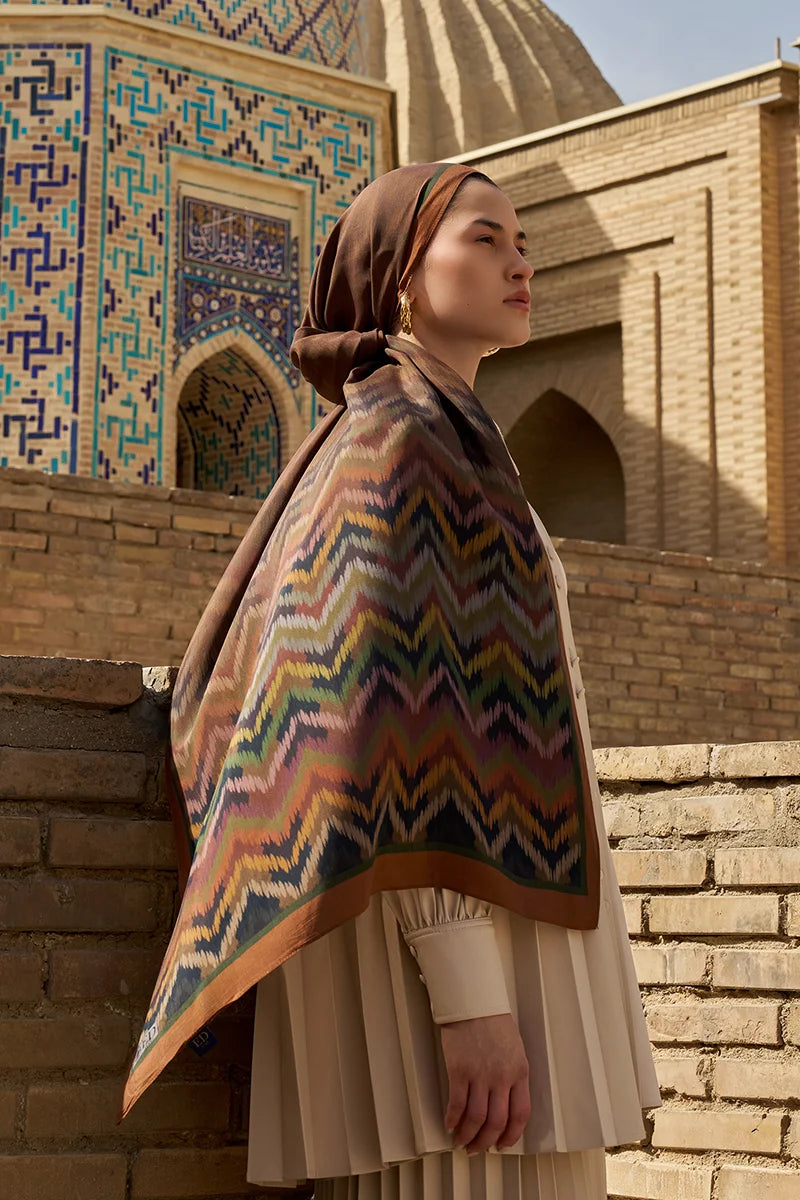 Velisse Floss Viscose Shawl - Brown