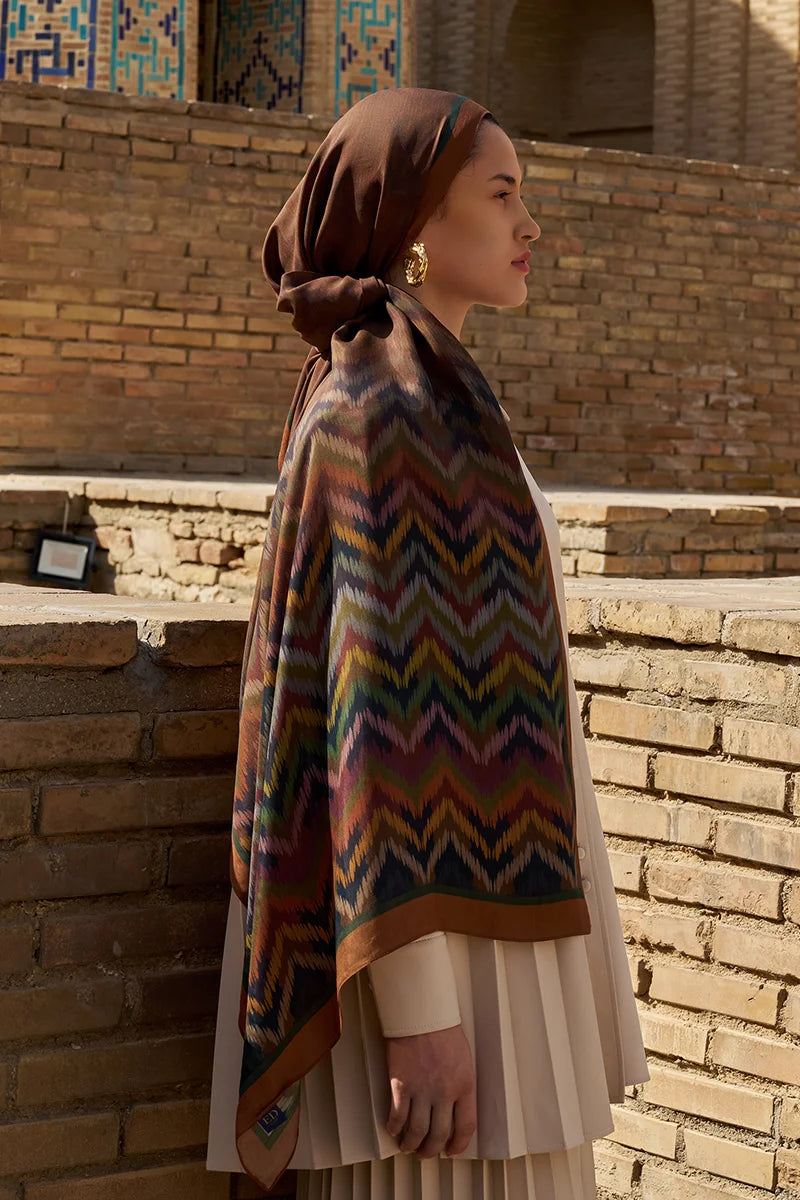 Velisse Floss Viscose Shawl - Brown