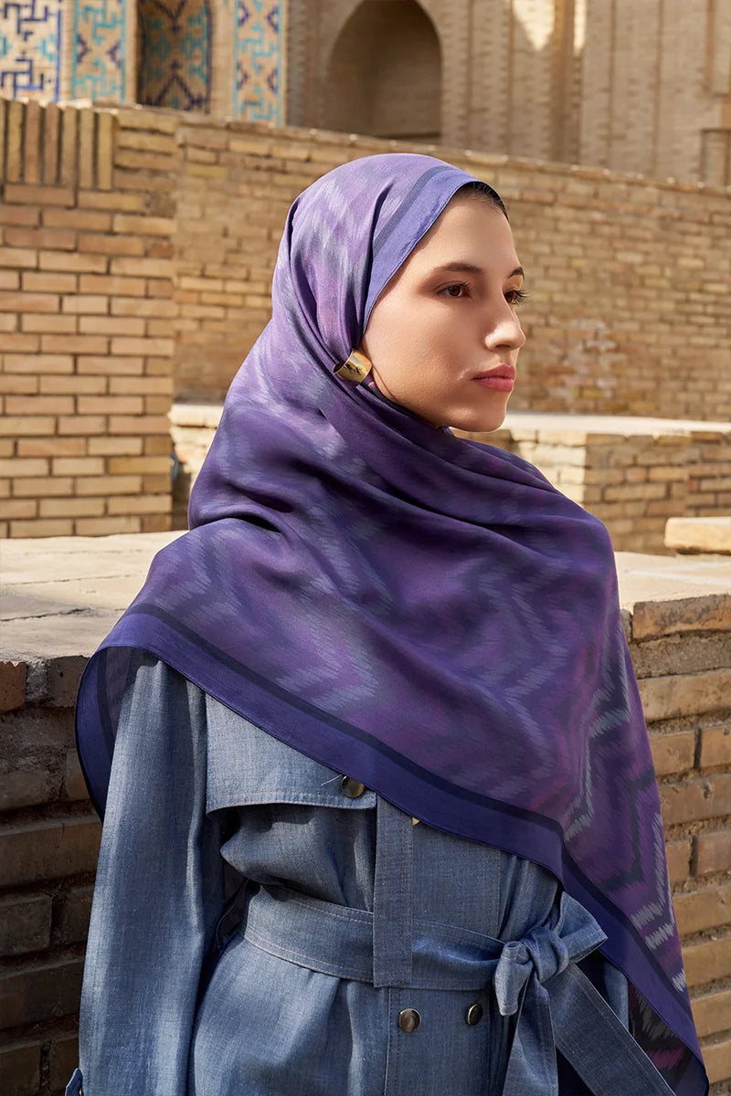Velisse Floş Viskon Şal - Mor