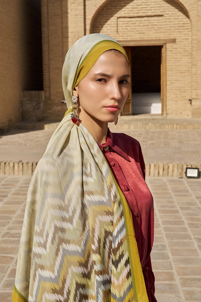 Velisse Floss Viscose Shawl - Olive Green