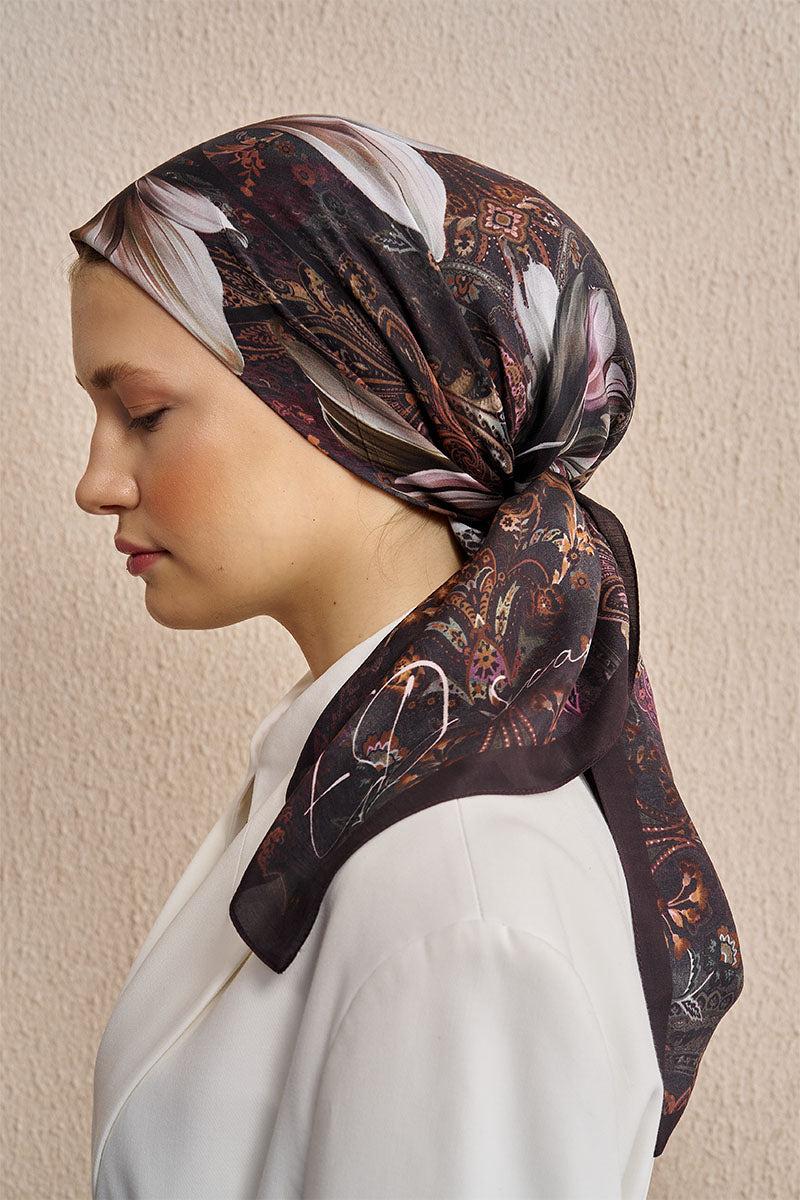 Vision Art Collection Velmora Eşarp - Acı Kahve