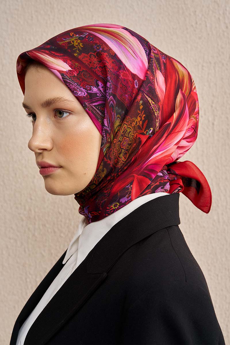 Vision Art Collection Velmora Eşarp - Kırmızı