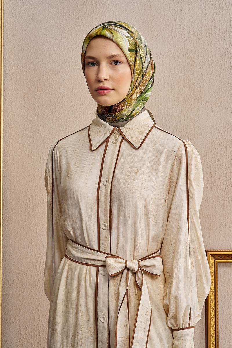 Vision Art Collection Velmora Eşarp - Yağ Yeşili