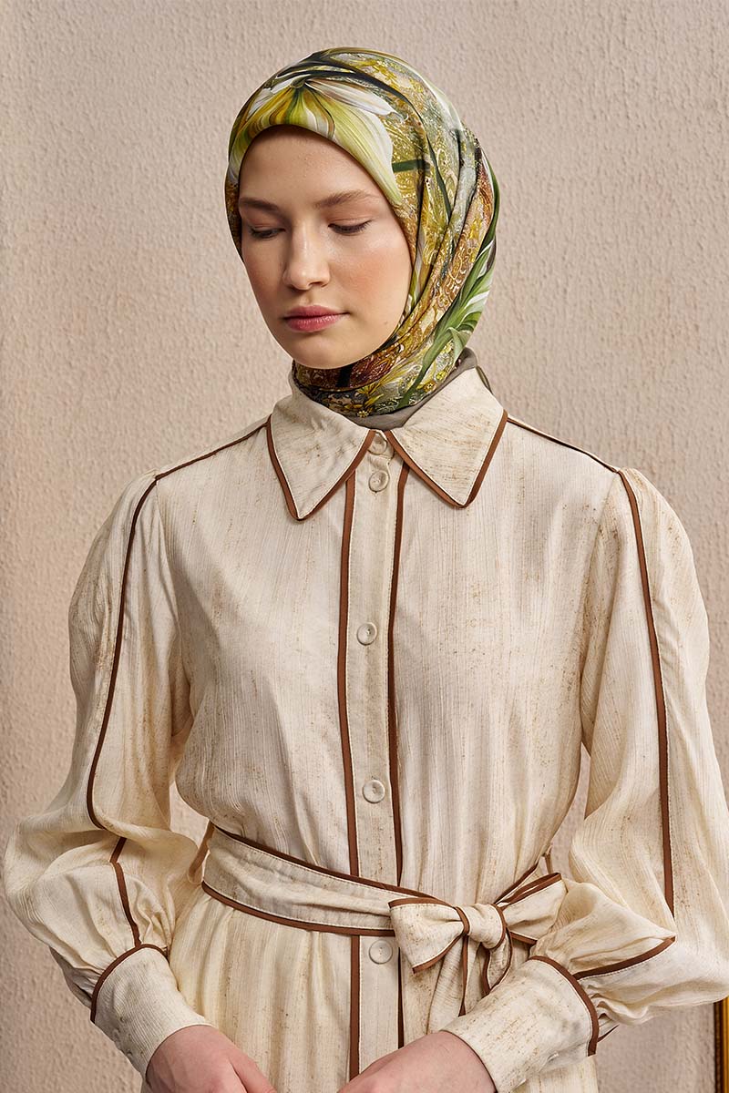 Vision Art Collection Velmora Eşarp - Yağ Yeşili