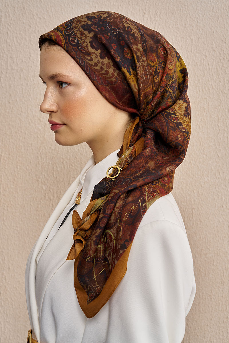 Vision Art Collection Verse Eşarp - Kahverengi