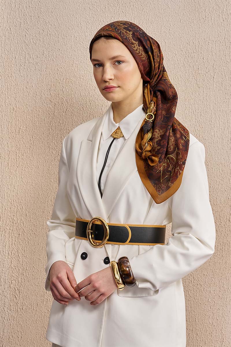 Vision Art Collection Verse Eşarp - Kahverengi