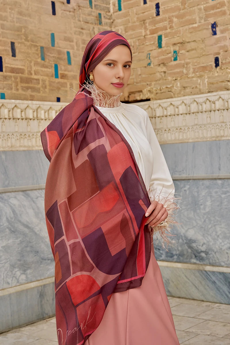 Wise Pamuk Modal Şal - Bordo