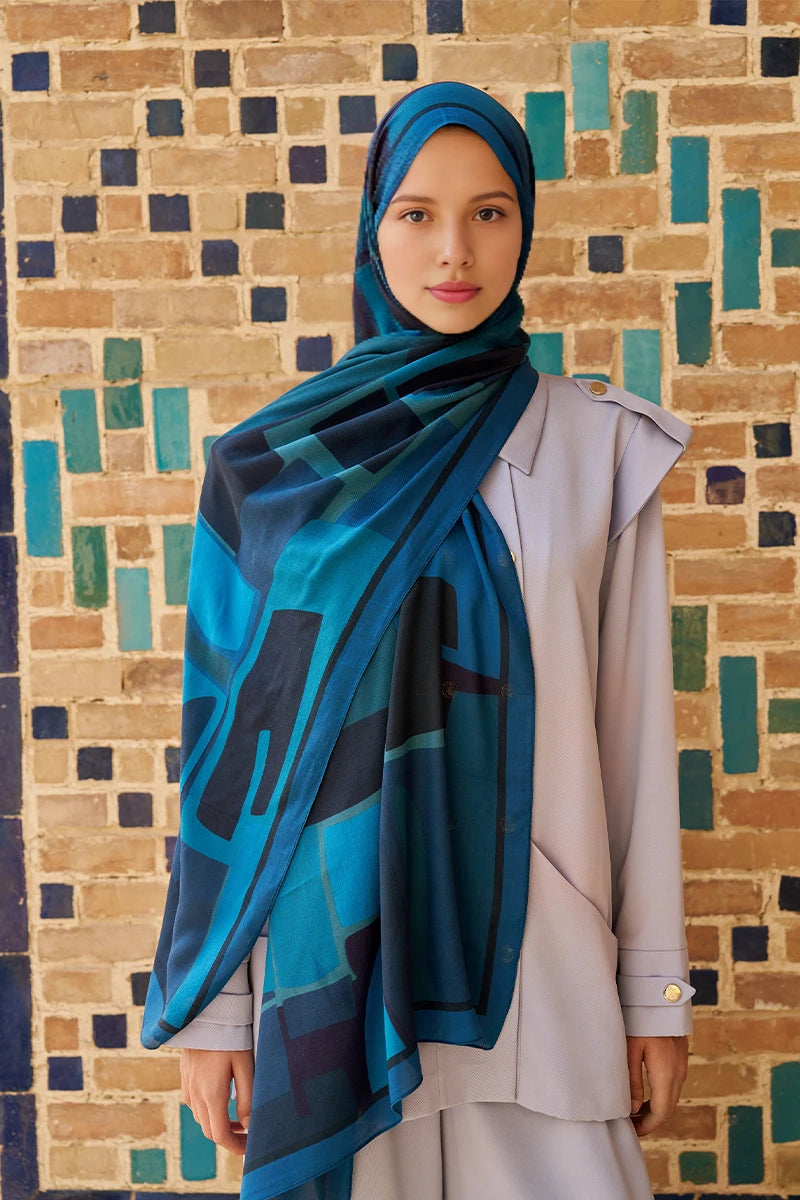 Wise Pamuk Modal Şal - Lacivert