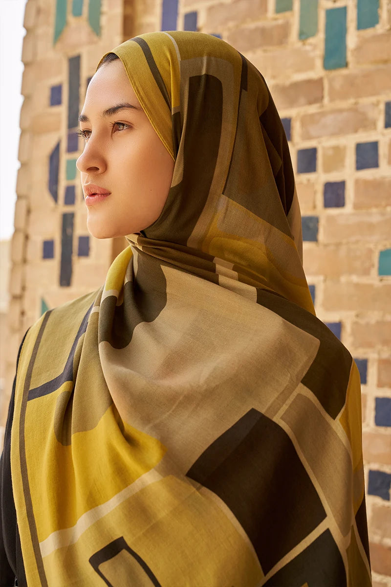 Wise Pamuk Modal Şal - Yağ Yeşili