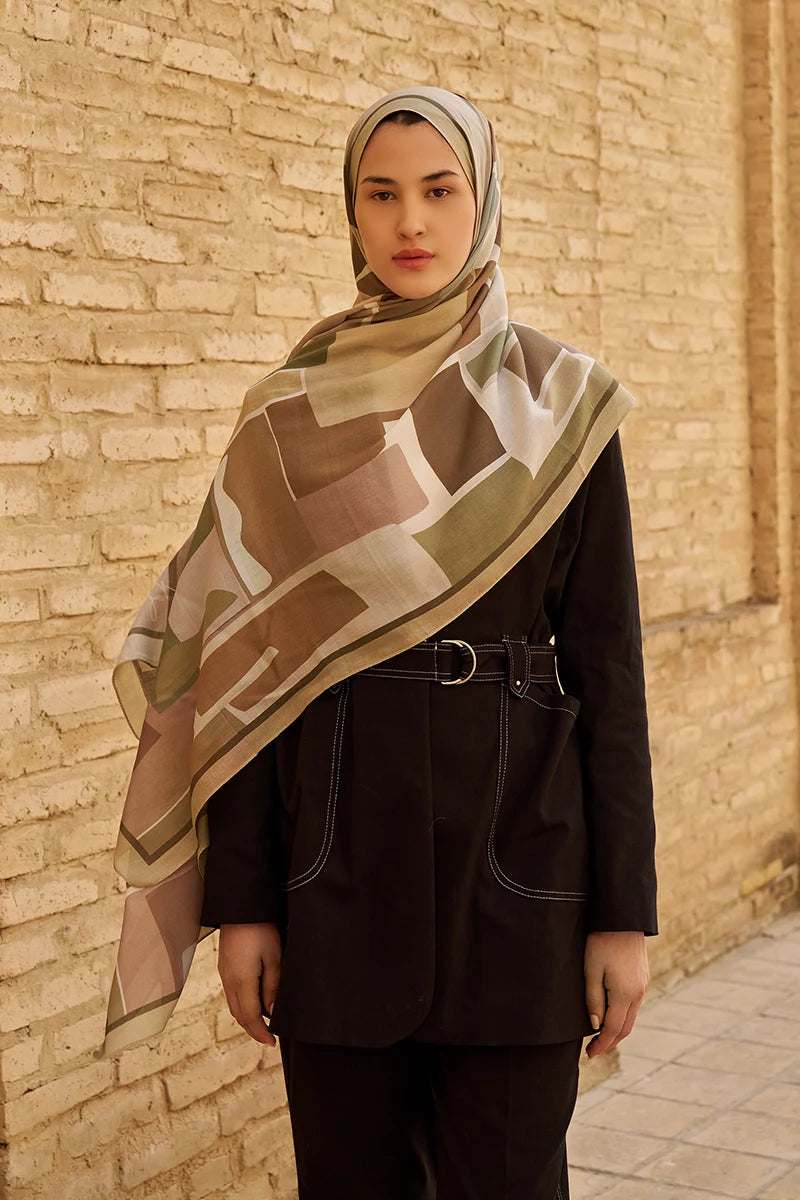 Wise Pamuk Modal Şal - Yeşil