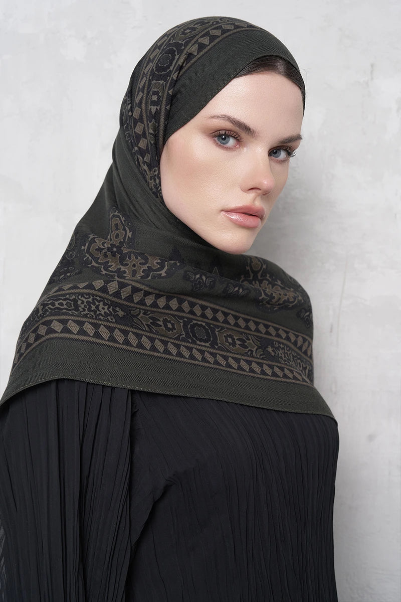 Yün İpek Şal Veilis Desen - Nefti