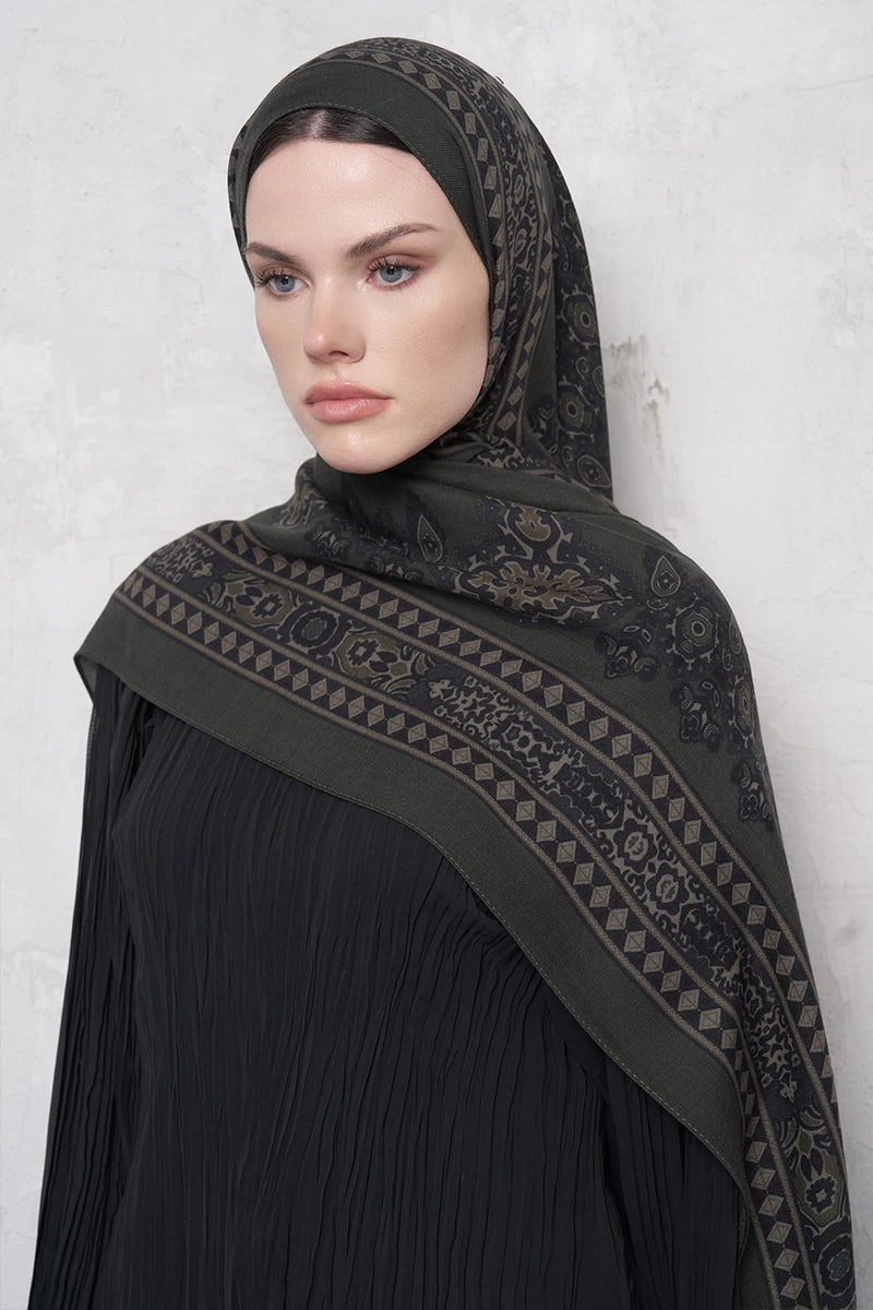 Yün İpek Şal Veilis Desen - Nefti