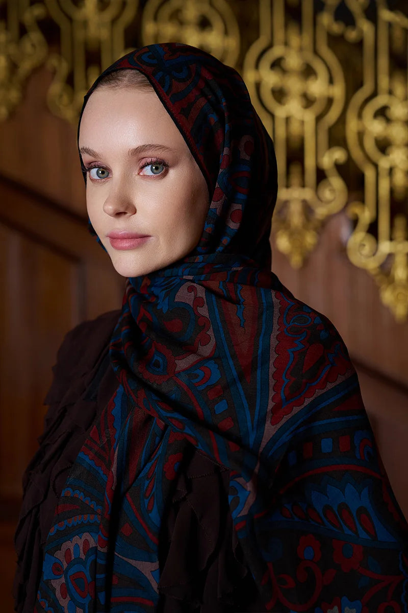 Yün İpek Vianne Şal - Acı Kahve