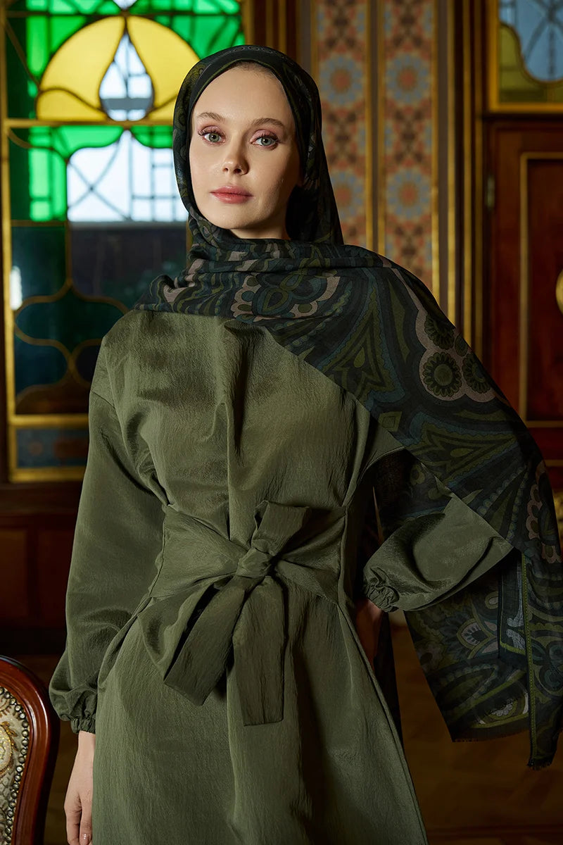 Yün İpek Vianne Şal - Yeşil