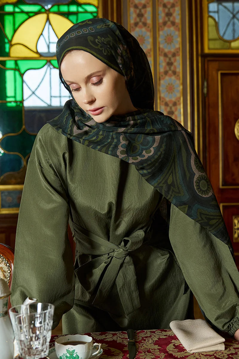 Yün İpek Vianne Şal - Yeşil