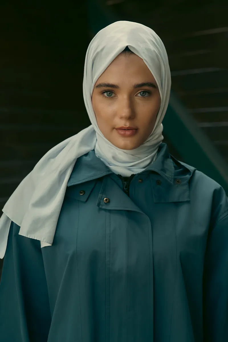 İpeksi Jakar Şal Zikzak Desen - Gümüş