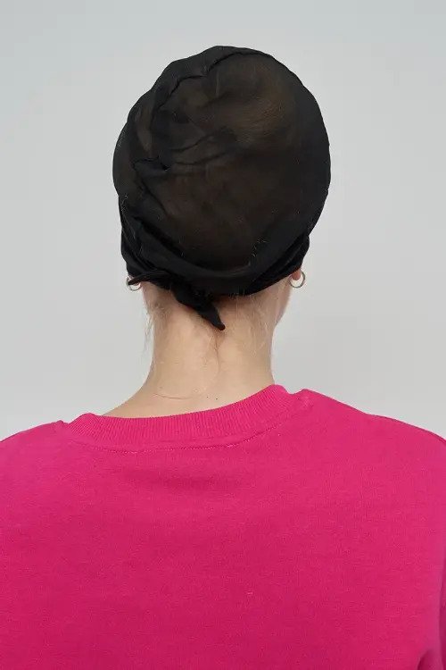 Dikişsiz Fileli Bone - Siyah