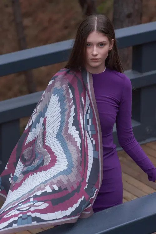 İllusion Desen Modal Eşarp - Soft