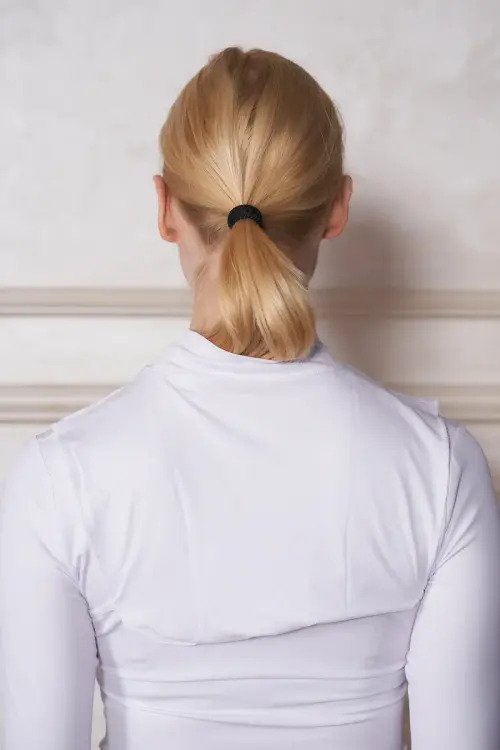 Plain Turtleneck Viscose Hijab Neckpiece - White