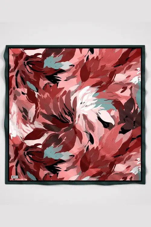 Freya Pattern Modal Scarf - Ruby