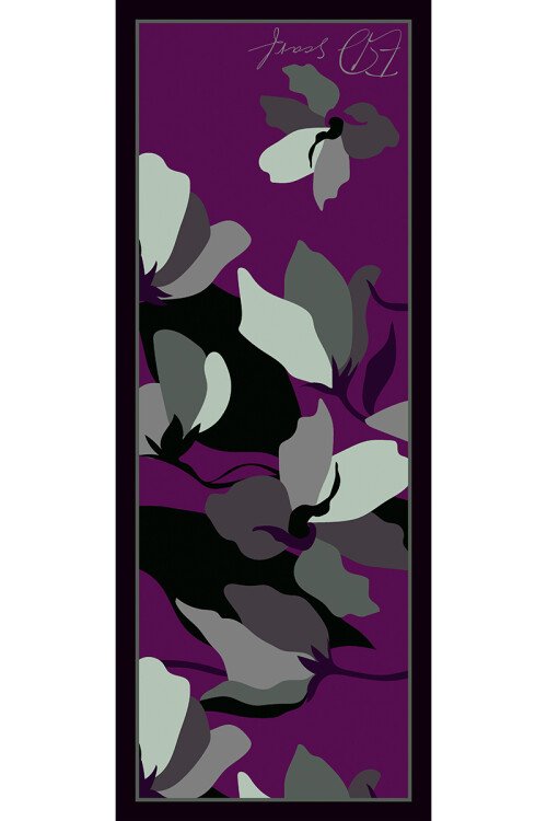 Curated Abstract Shawl - Plum