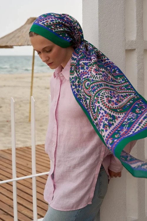 Curated Ethnic Flower Shawl - Benetton